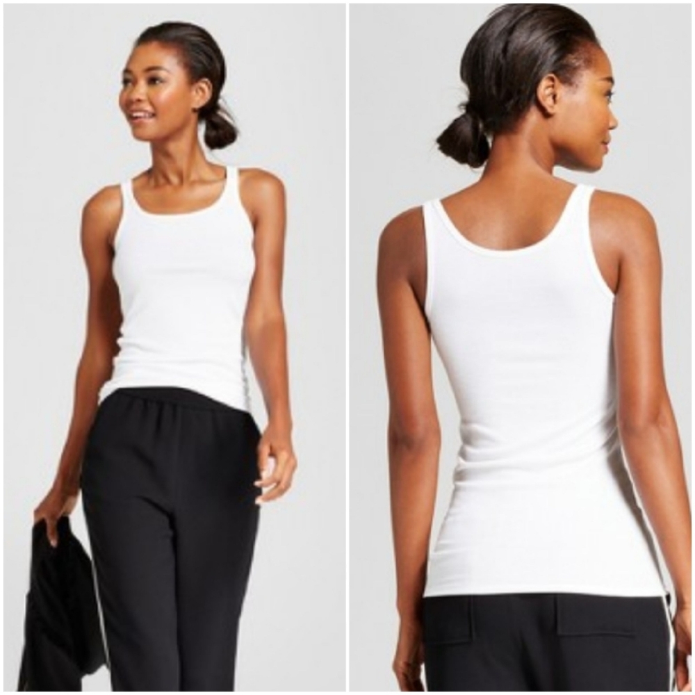 3 pack women's Ribbed new day white tank